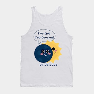 Lispe Eclipse Funny I've Got You Covered Moon & Sun 04.08.2024 Tank Top